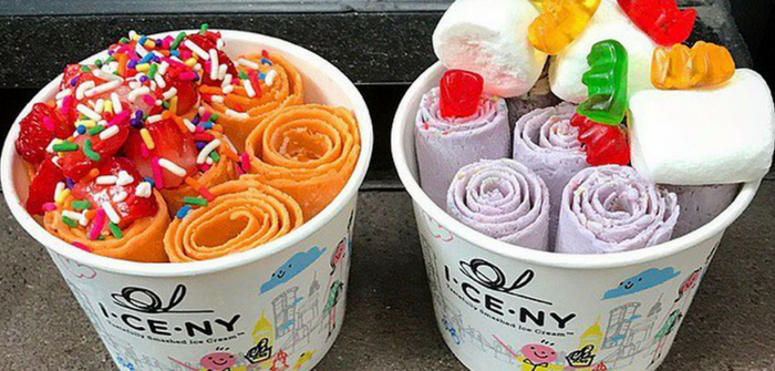 Un gelato alternativo: l'ice cream rolls